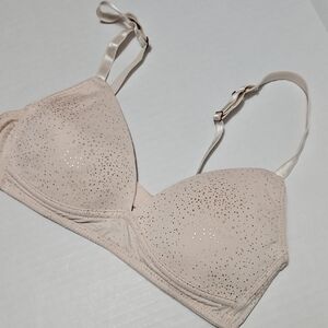 Danskin Light Pink Sparkle T-Shirt Bra - Women Intimates Size 32A